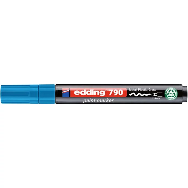 Lakkmarker, 2-3 mm, PCR, EDDING "790", világoskék