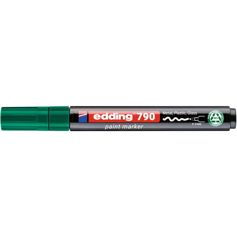 Lakkmarker, 2-3 mm, PCR, EDDING "790", zöld