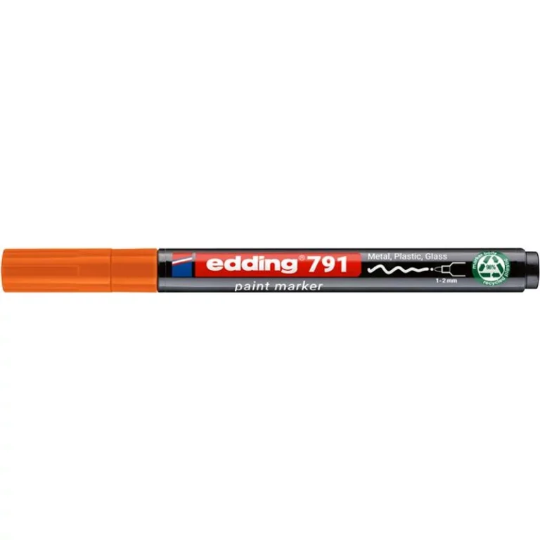 Lakkmarker, 1-2 mm, PCR, EDDING "791", narancs