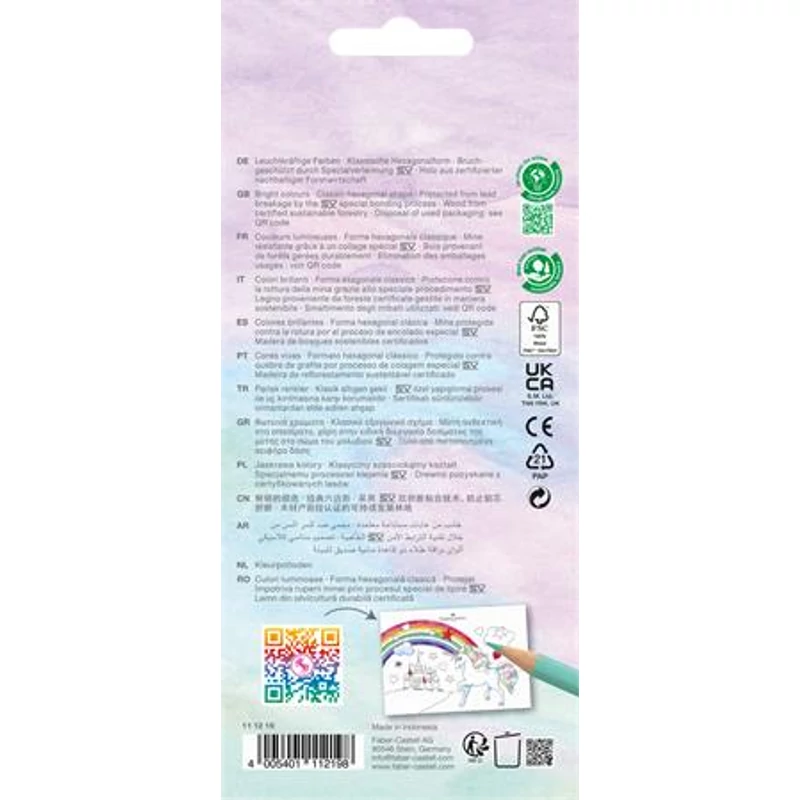 Színes ceruza készlet, hatszögletű, FABER-CASTELL"Unikornis" 10 + 3 különböző szín,Színes ceruza készlet, hatszögletű, FABER-CASTELL"Unikornis" 10 + 3 különböző szín,Színes ceruza készlet, hatszögletű, FABER-CASTELL"Unikornis" 10 + 3 különböző szín