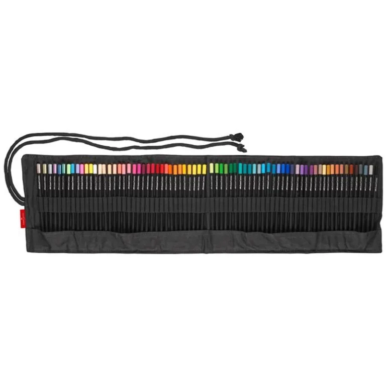 Színesceruza készlet, háromszögletű, FABER-CASTELL "Black Edition", 72 különböző szín