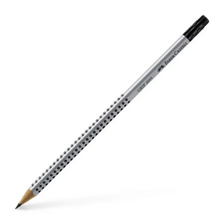 Grafitceruza radírral, HB, háromszögletű, FABER-CASTELL „Grip 2001”