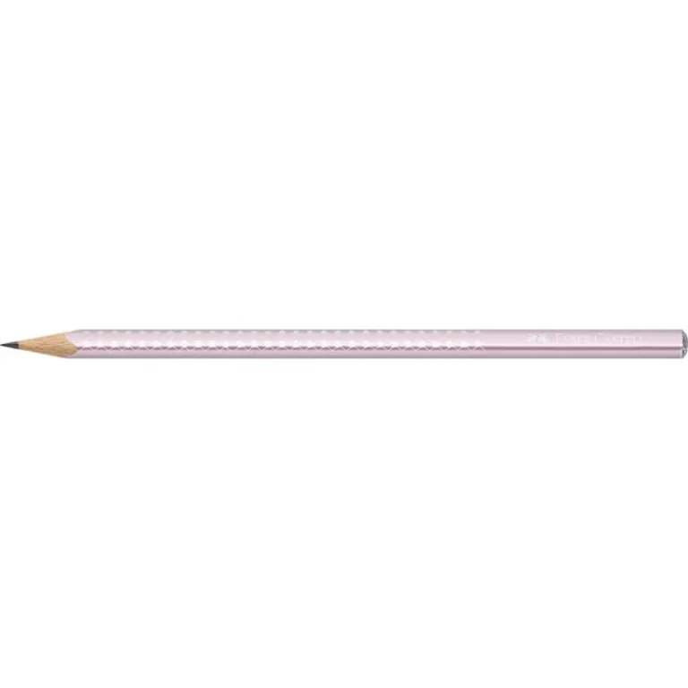 Grafitceruza, B, háromszögletű, FABER-CASTELL "Sparkle", metál rózsaszín