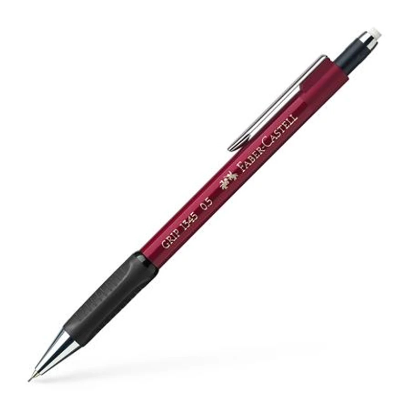 Nyomósirón, 0,5 mm, FABER-CASTELL "Grip 1345", piros