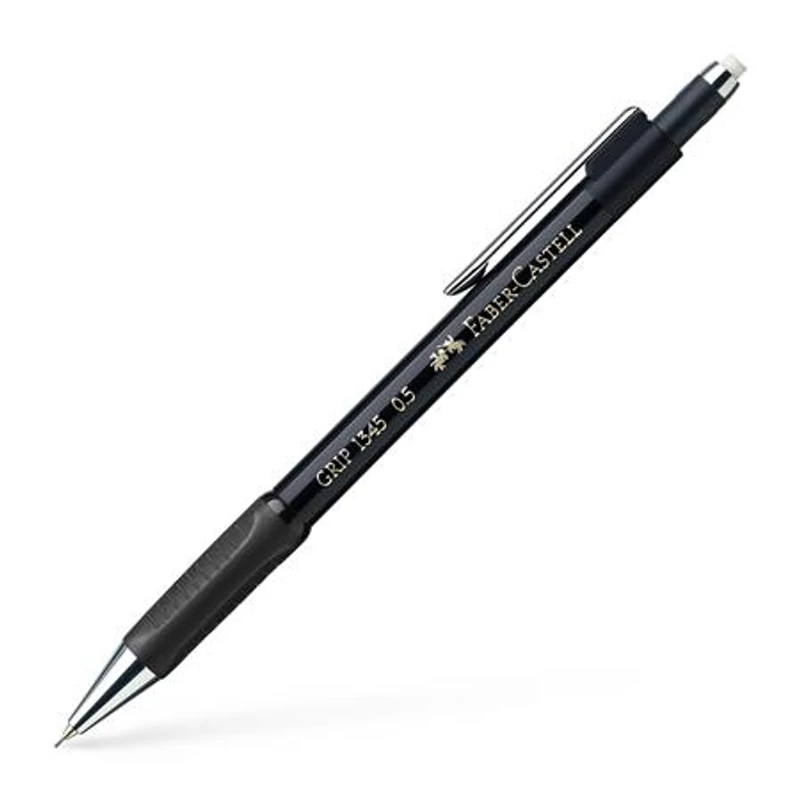 Nyomósirón, 0,5 mm, FABER-CASTELL "Grip 1345", fekete