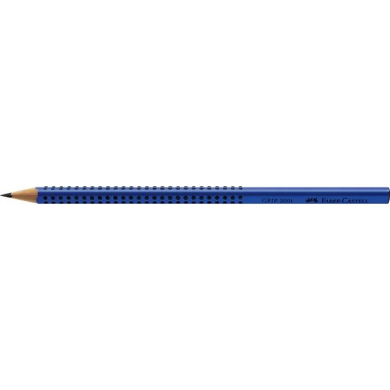 Grafitceruza, B, háromszögletű, FABER-CASTELL "Grip 2001", kék