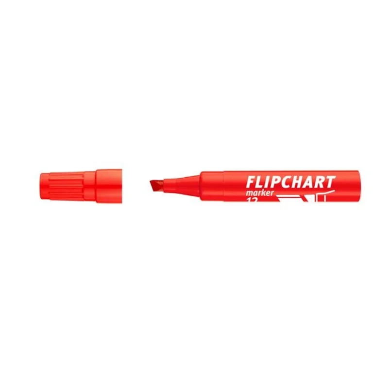 Flipchart marker, 1-4 mm, vágott, ICO "Artip 12", piros