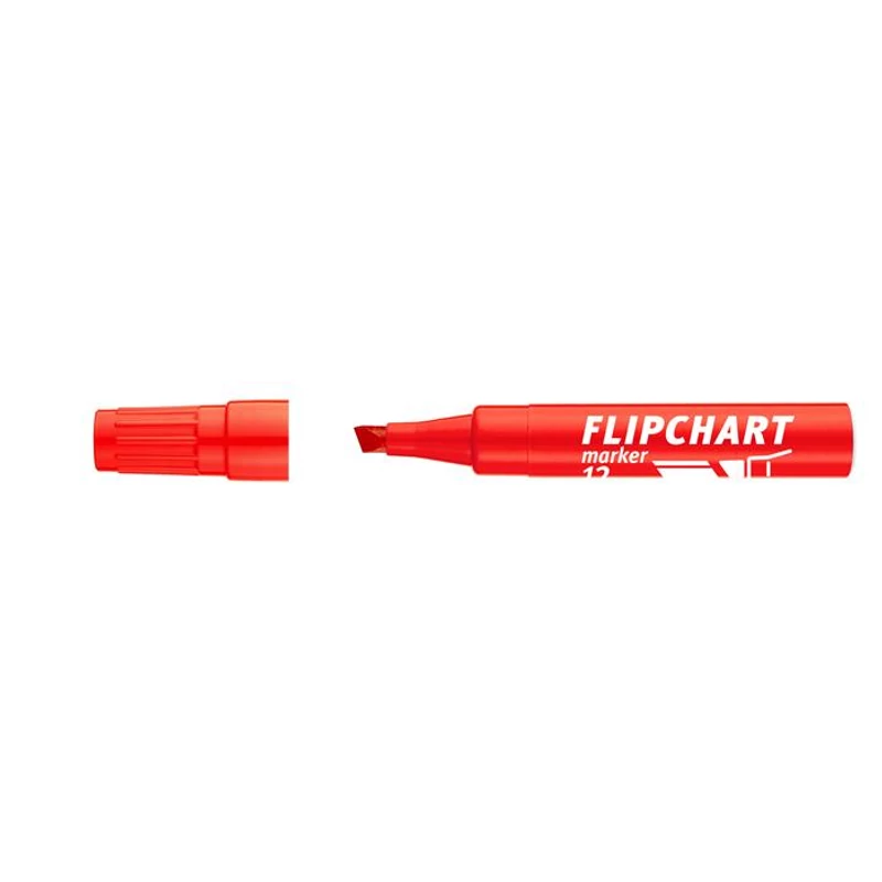 Flipchart marker, 1-4 mm, vágott, ICO "Artip 12", piros