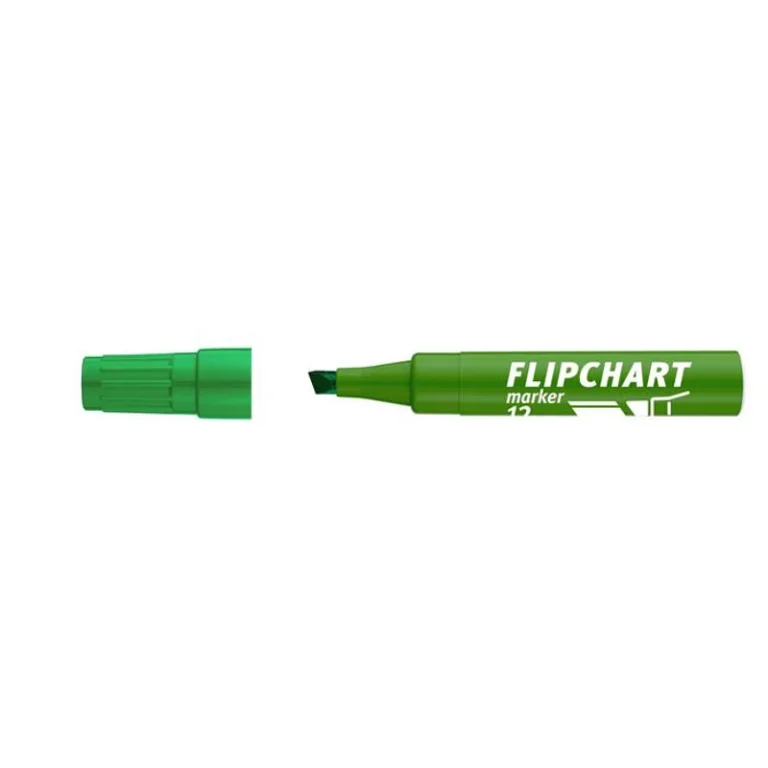 Flipchart marker, 1-4 mm, vágott, ICO "Artip 12 ", zöld