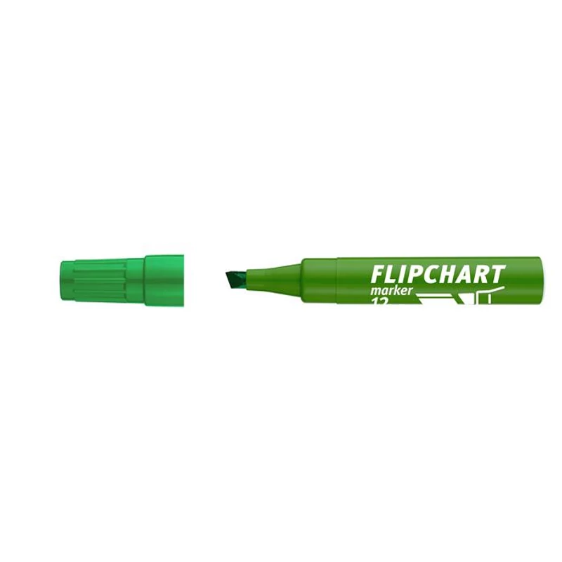 Flipchart marker, 1-4 mm, vágott, ICO "Artip 12 ", zöld