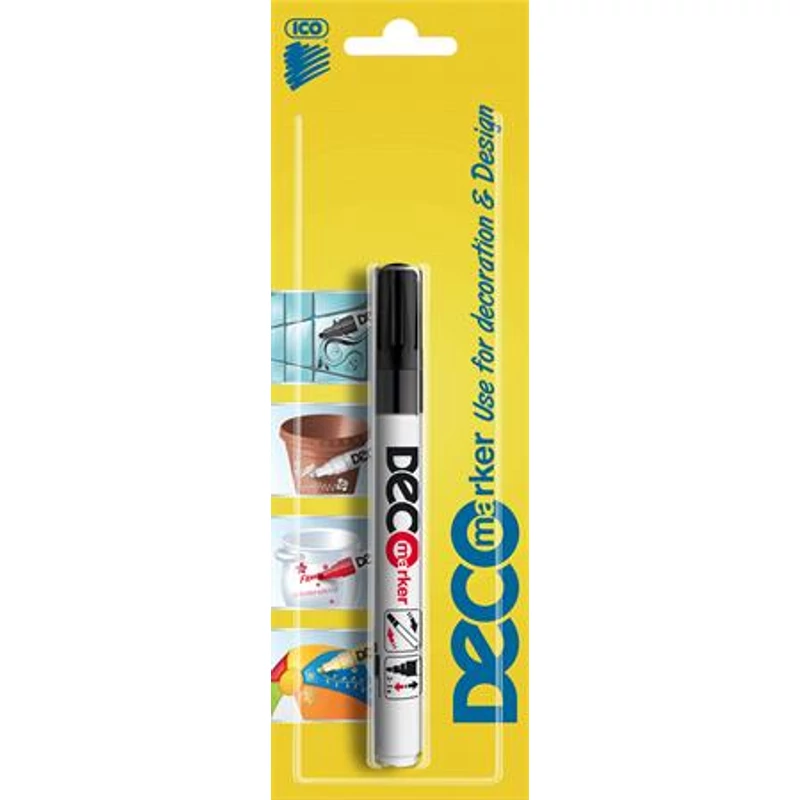 Lakkmarker, 2-4 mm, ICO "Decomarker" fekete