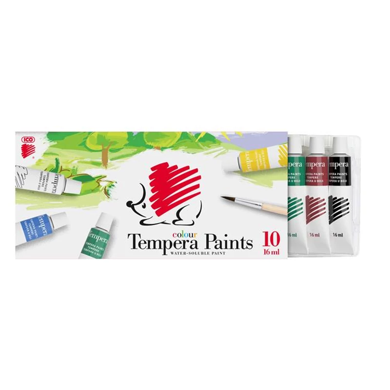Tempera készlet, 10 darabos, ICO „Süni”