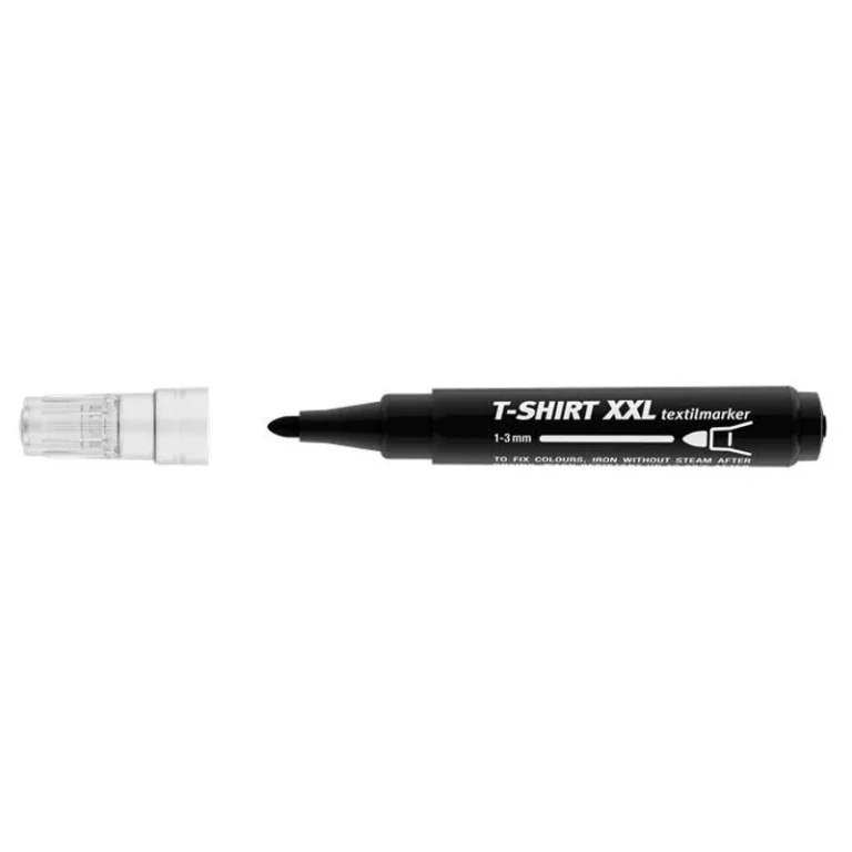 Textilmarker, 1-3 mm, kúpos, ICO "XXL T-Shirt", fekete