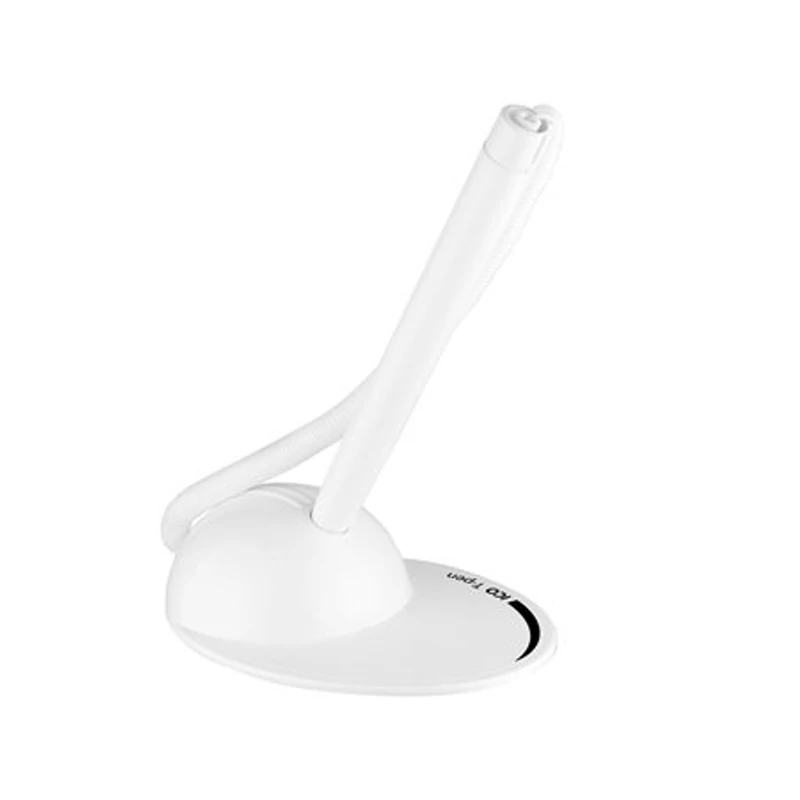 Ügyféltoll, 0,8 mm, fehér tolltest, ICO „T-Pen”, kék