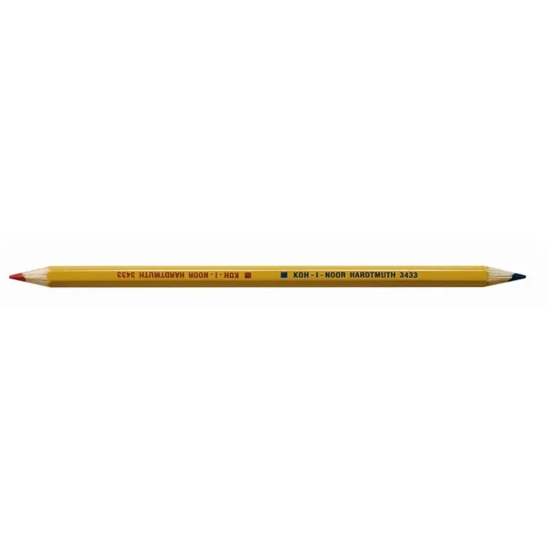 Postairón, hatszögletű, KOH-I-NOOR „3433”, piros-kék