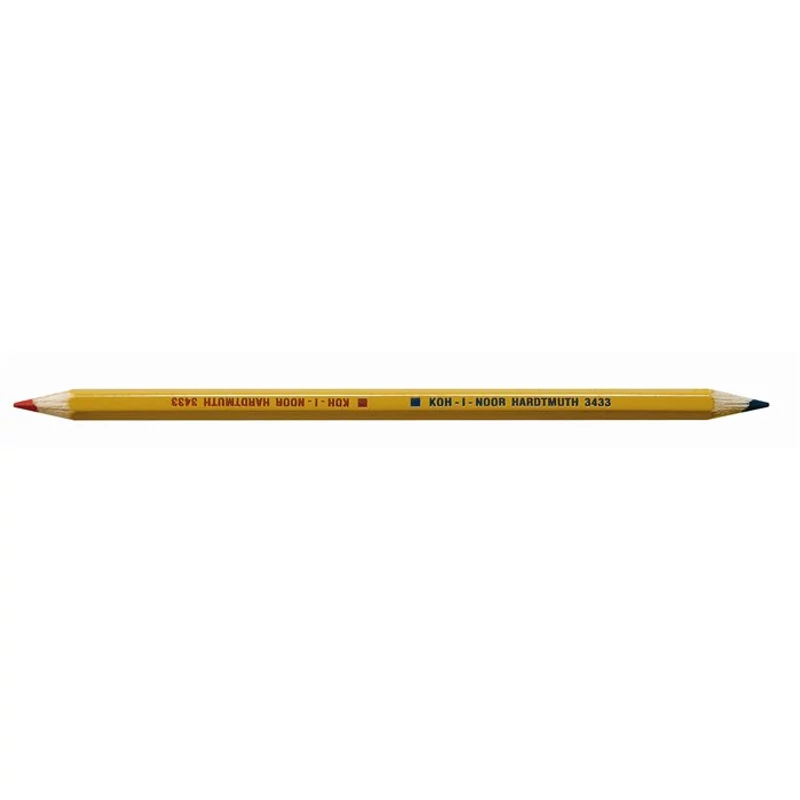 Postairón, hatszögletű, KOH-I-NOOR „3433”, piros-kék