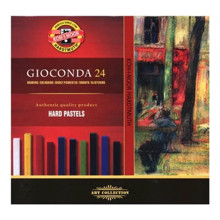 Pasztellkréta, kemény, KOH-I-NOOR "Gioconda 8114 / 24", 24 különböző szín