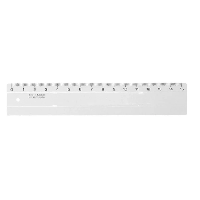 Vonalzó, műanyag, 15 cm, KOH-I-NOOR