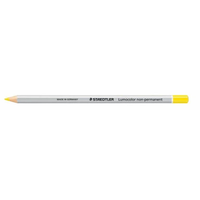 Jelölőceruza, hatszögletű, mindenre író, lemosható (omnichrom), STAEDTLER "Lumocolor 108", sárga