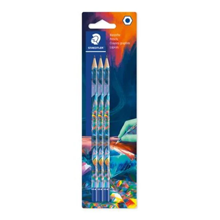 Grafitceruza készlet, HB, hatszögletű, STAEDTLER "170 BK3-1", Multiverzum