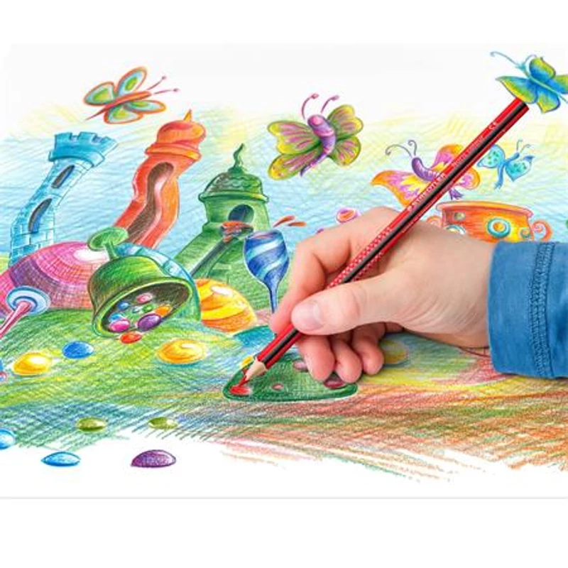 Színes ceruza készlet, háromszögletű, STAEDTLER "Noris Colour 187", 24 különböző szín,Színes ceruza készlet, háromszögletű, STAEDTLER "Noris Colour 187", 24 különböző szín