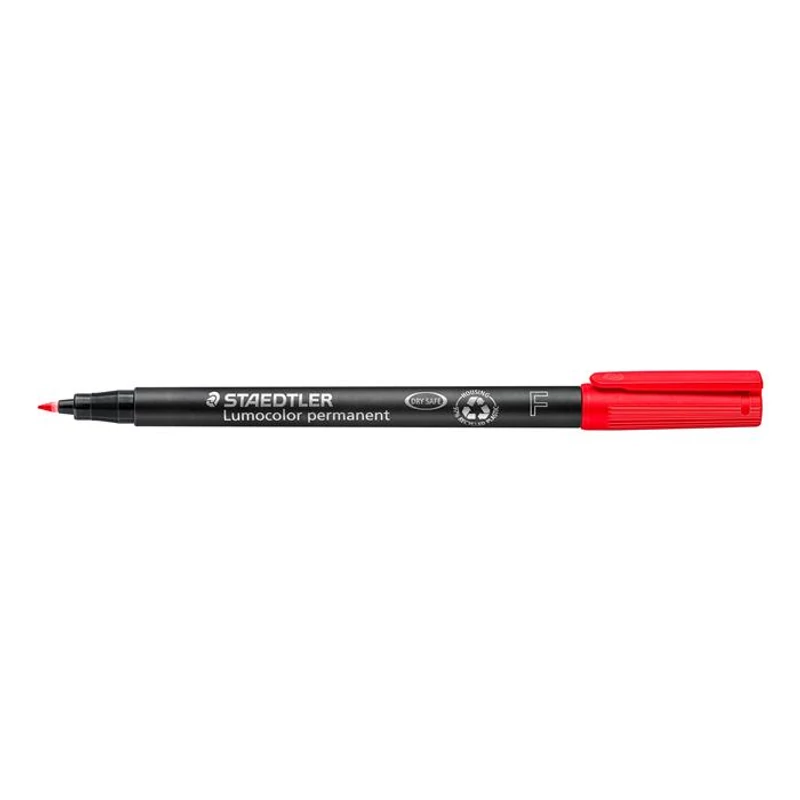 Alkoholos marker, OHP, 0,6 mm, STAEDTLER "Lumocolor® 318 F", piros