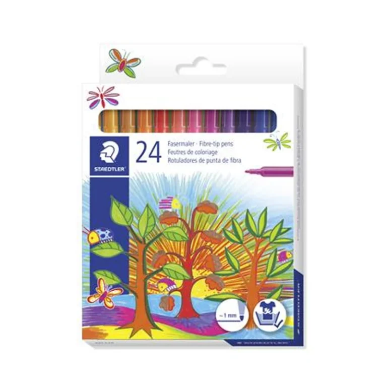 Filctoll készlet, 1 mm, STAEDTLER "325", 24 különböző szín