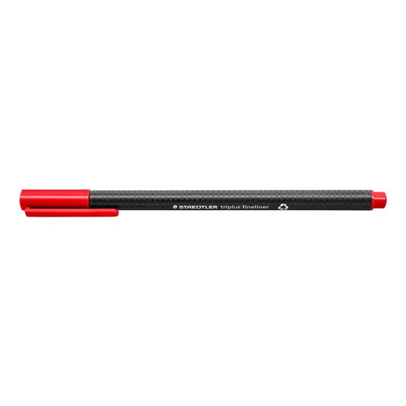 Tűfilc, 0,3 mm, STAEDTLER "Triplus 334", piros,Tűfilc, 0,3 mm, STAEDTLER "Triplus 334", piros
