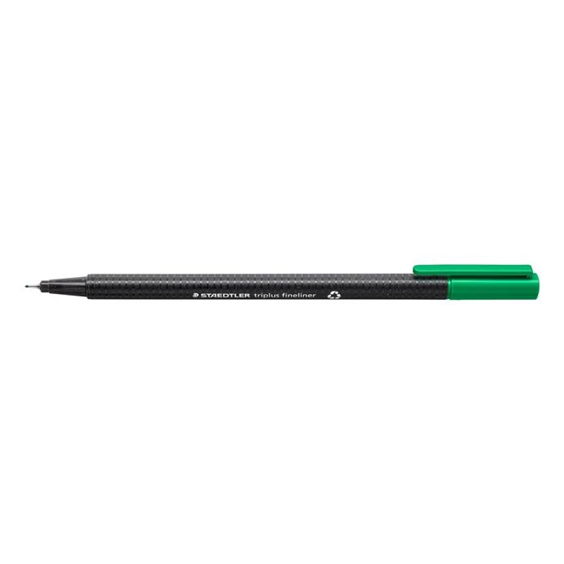 Tűfilc, 0,3 mm, STAEDTLER "Triplus 334", zöld