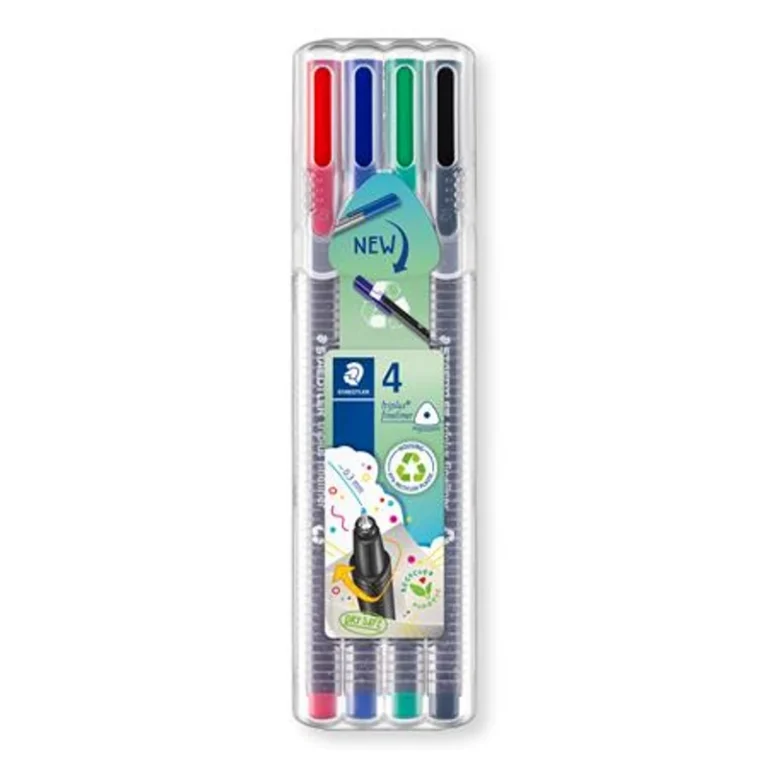 Tűfilc készlet, 0,3 mm, STAEDTLER "Triplus 334", 4 különböző szín