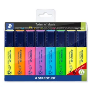Szövegkiemelő készlet, 1-5 mm, STAEDTLER "Textsurfer Classic 364", 6 + 2 különböző szín