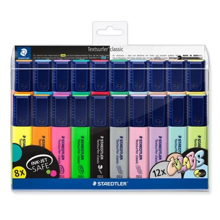 Szövegkiemelő készlet, 1-5 mm, STAEDTLER "Textsurfer Classic 364 WP20", 20 különböző szín