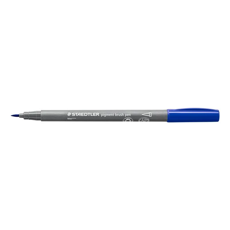 Ecsetirón készlet, STAEDTLER "Pigment brush 371", 12 különböző alapszín