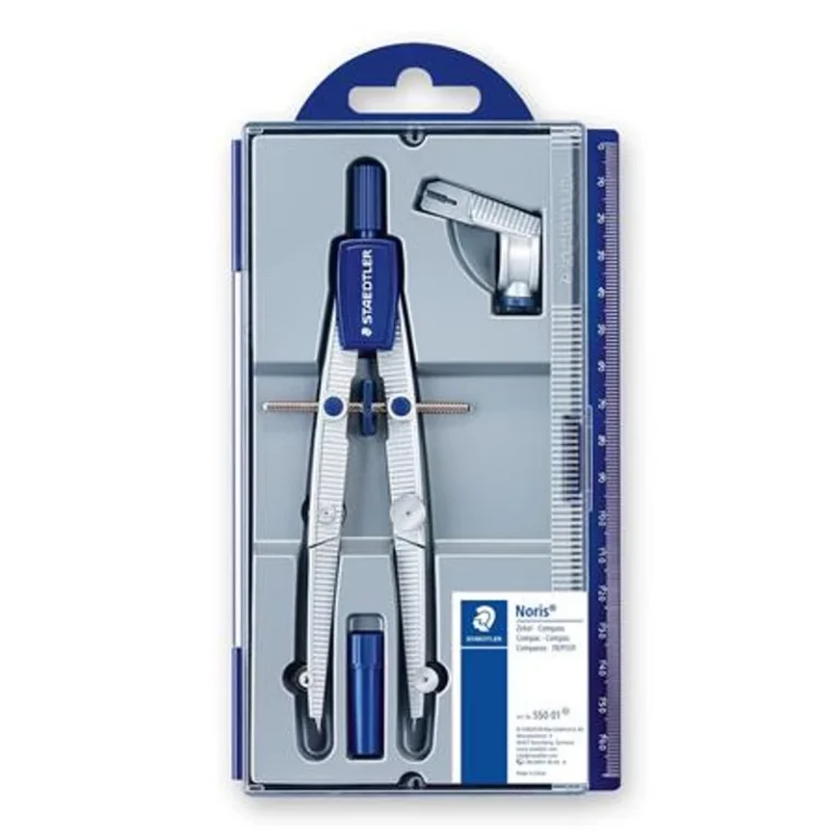 Körző készlet, precíziós, 3 darabos, STAEDTLER "Noris 550 01 / 02"