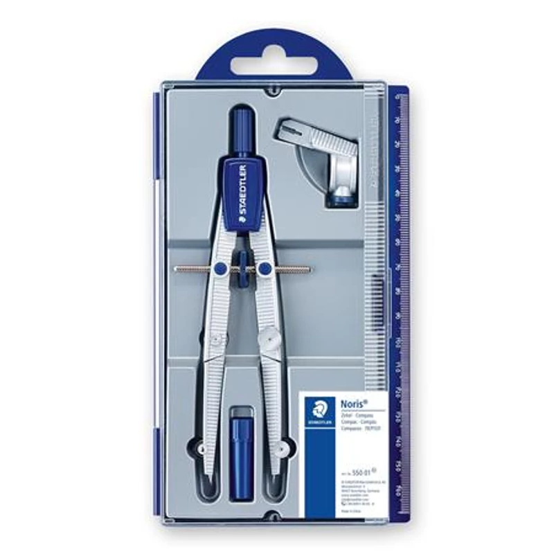 Körző készlet, precíziós, 3 darabos, STAEDTLER "Noris 550 01 / 02"
