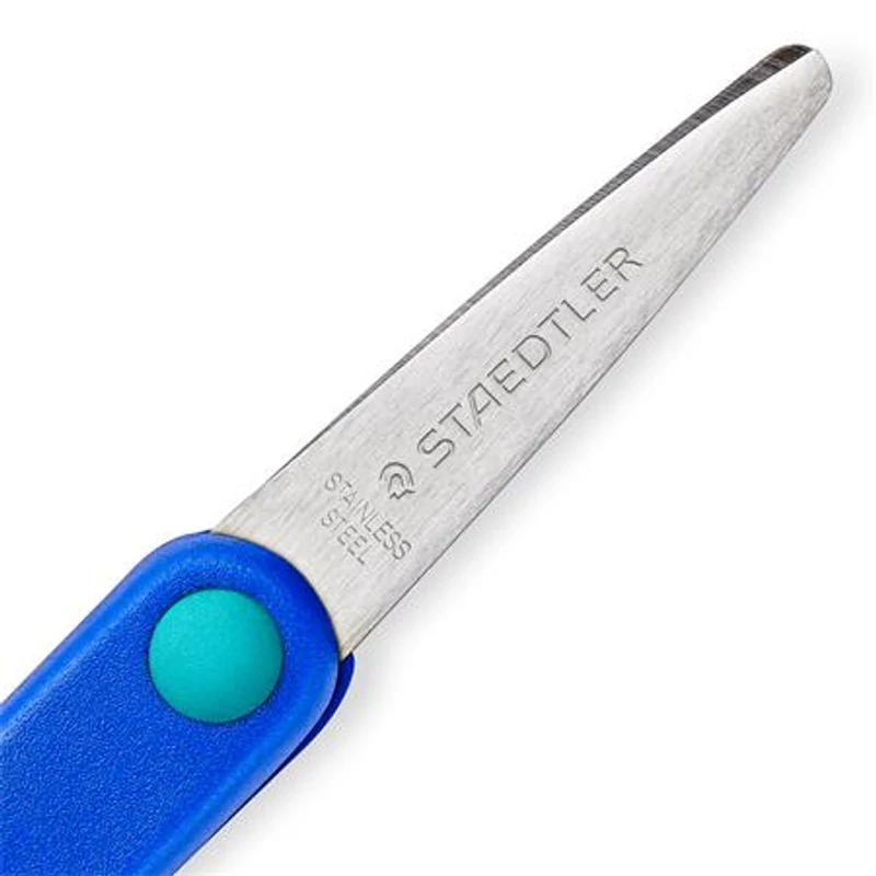 Olló, iskolai, 14 cm, balkezes, STAEDTLER „Noris 965”, kék