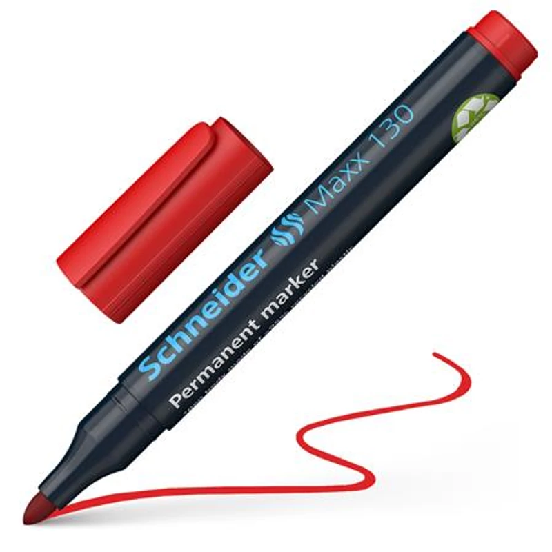 Alkoholos marker, 1-3 mm, kúpos, SCHNEIDER "Maxx 130", piros