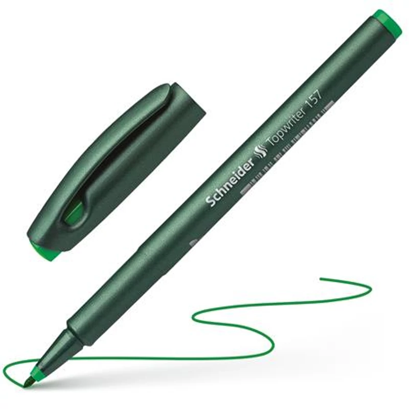 Filctoll, 0,8 mm, SCHNEIDER "Topwriter 157", zöld