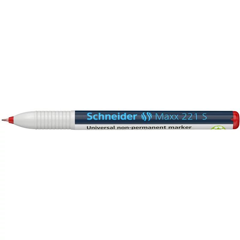 Alkoholmentes marker, OHP, 0,4 mm, SCHNEIDER "Maxx 221 S", piros