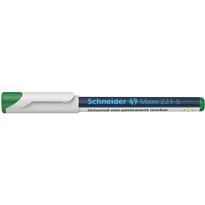 Alkoholmentes marker, OHP, 0,4 mm, SCHNEIDER "Maxx 221 S", zöld
