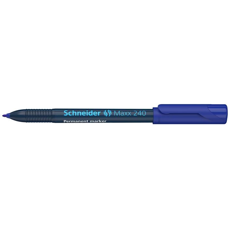 Alkoholos marker, 1-2 mm, kúpos, SCHNEIDER "Maxx 240", kék