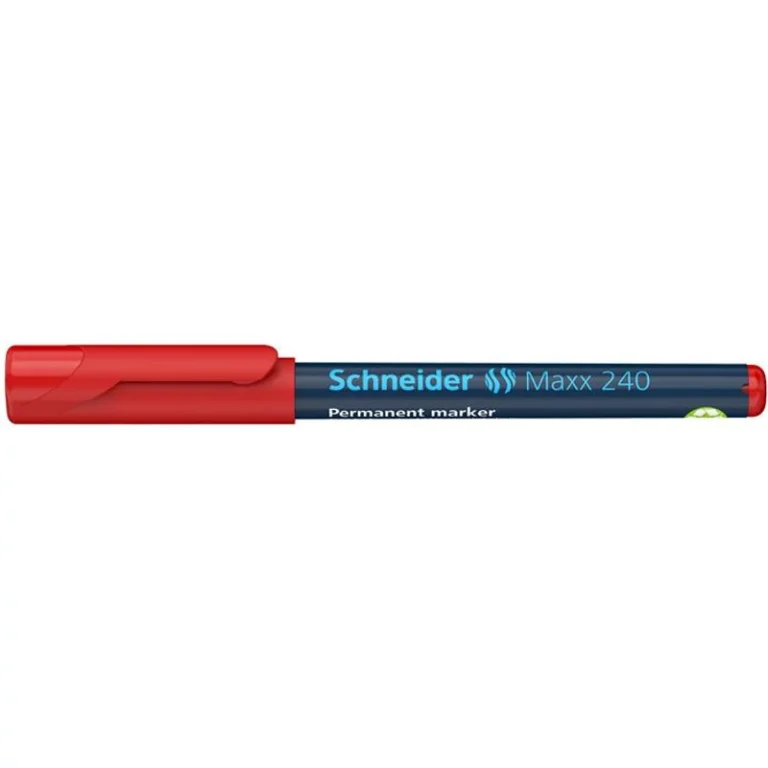 Alkoholos marker, 1-2 mm, kúpos, SCHNEIDER "Maxx 240", piros
