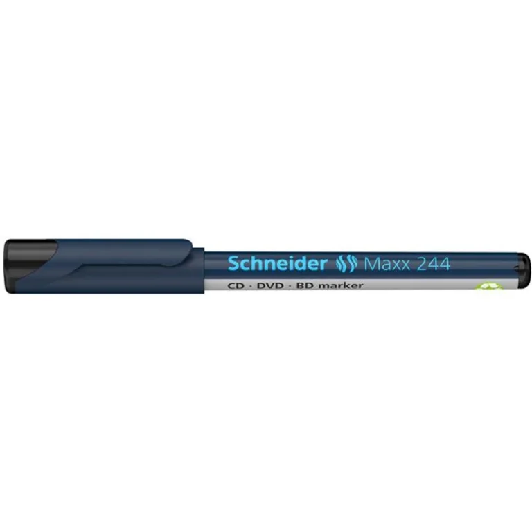 Alkoholos marker, CD / DVD, 0,7 mm, SCHNEIDER "Maxx 244", fekete