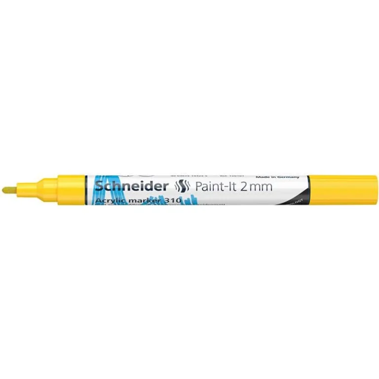 Dekormarker, akril, 2 mm, SCHNEIDER "Paint-It 310", sárga