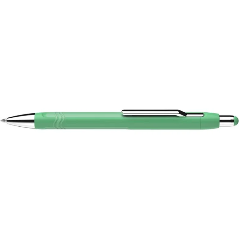 Golyóstoll, 0,7 mm, nyomógombos, mentazöld tolltest, SCHNEIDER "Epsilon XB", kék