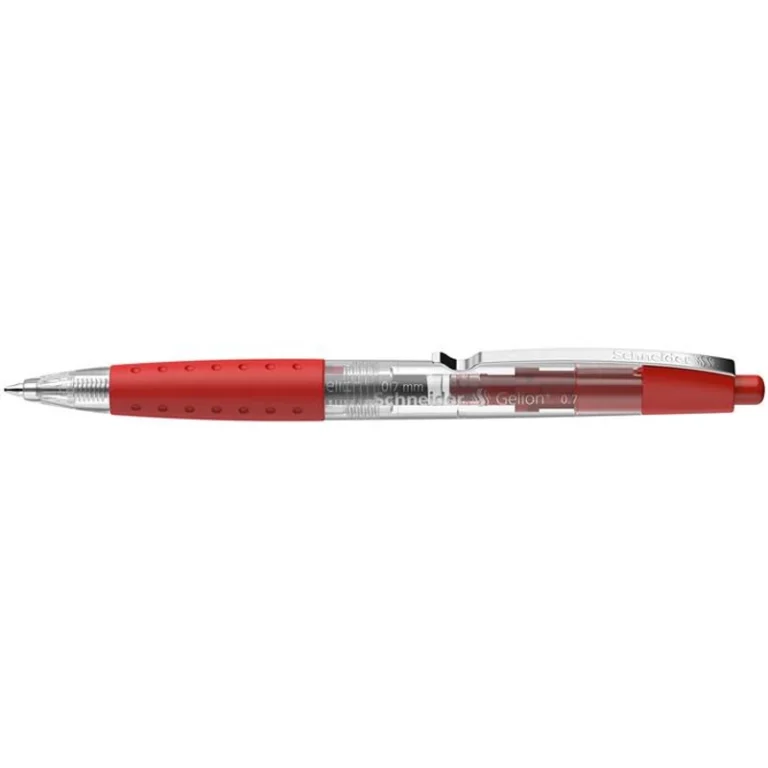 Zseléstoll, 0,4 mm, nyomógombos, SCHNEIDER "Gelion +", piros
