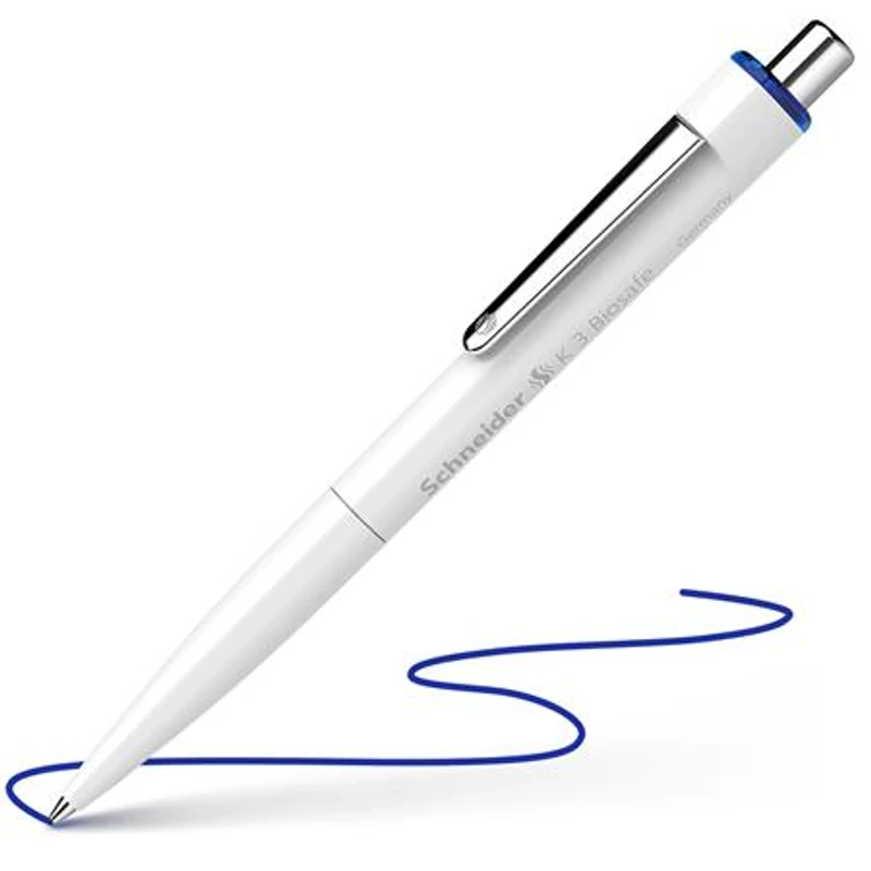 Golyóstoll, 0,5 mm, nyomógombos, SCHNEIDER "K3 Biosafe", kék,Golyóstoll, 0,5 mm, nyomógombos, SCHNEIDER "K3 Biosafe", kék,Golyóstoll, 0,5 mm, nyomógombos, SCHNEIDER "K3 Biosafe", kék