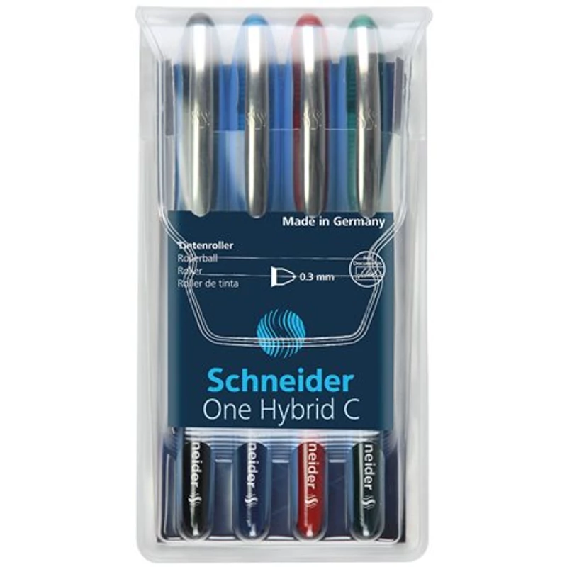 Rollertoll készlet, 0,3 mm, SCHNEIDER "One Hybrid C", 4 szín