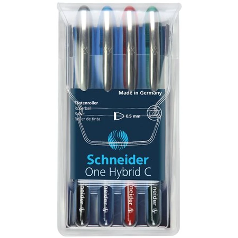Rollertoll készlet, 0,5 mm, SCHNEIDER "One Hybrid C", 4 szín