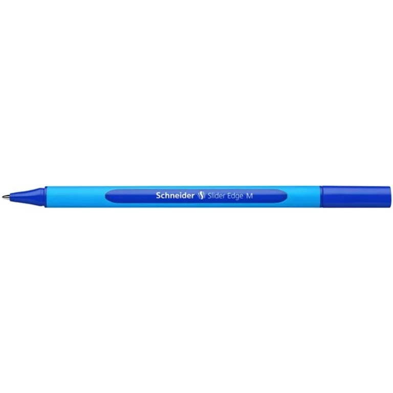 Golyóstoll, 0,5 mm, kupakos, SCHNEIDER "Slider Edge M", kék